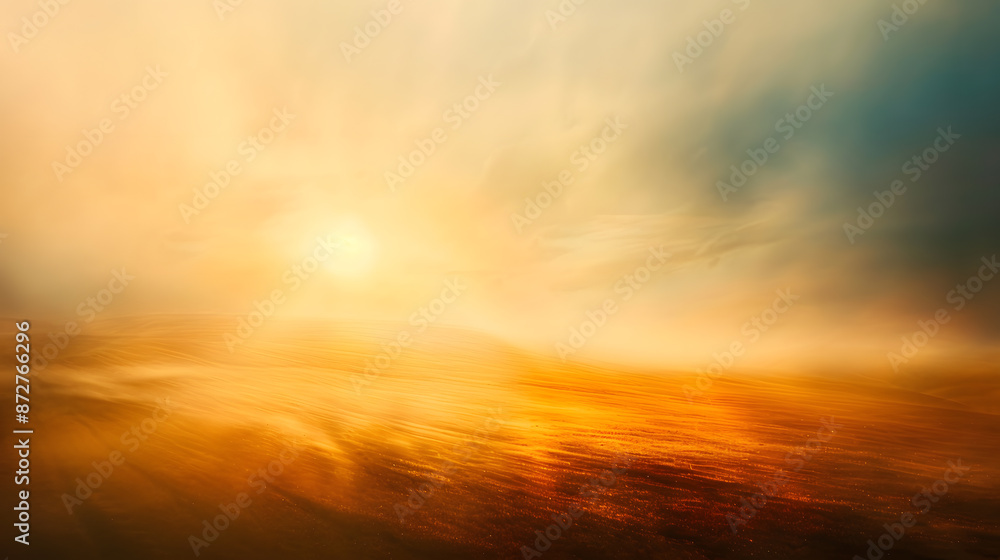 A blurry image of a beach with a sunset in the background A blurry image of a beach with a sunset in the background