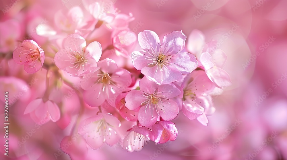 Fototapeta premium Cherry blossoms in beautiful pink part of Spring flower series