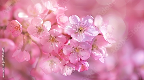Cherry blossoms in beautiful pink part of Spring flower series © AkuAku