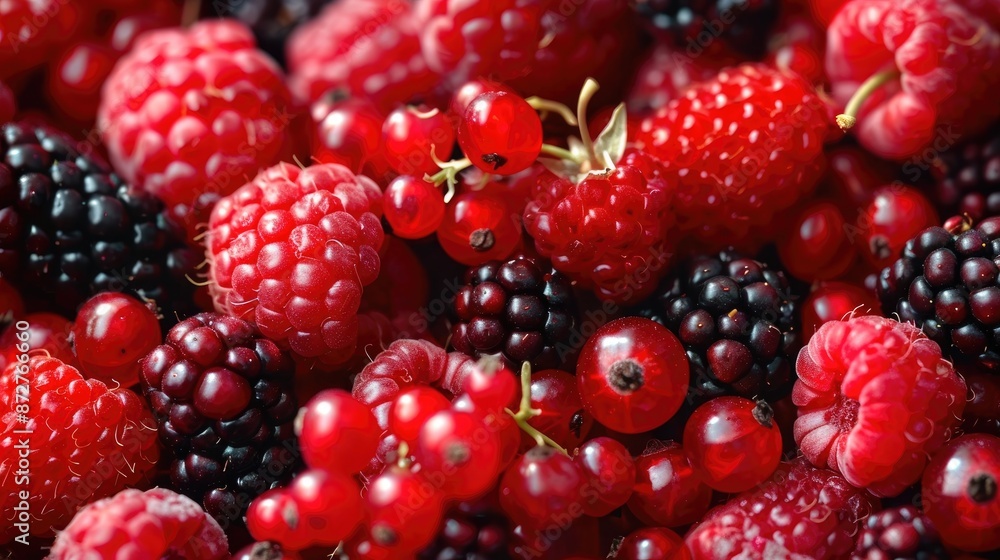 Berries in the color red