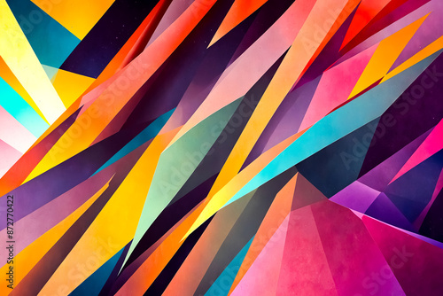Abstract Geometric Pattern in Bright Colors