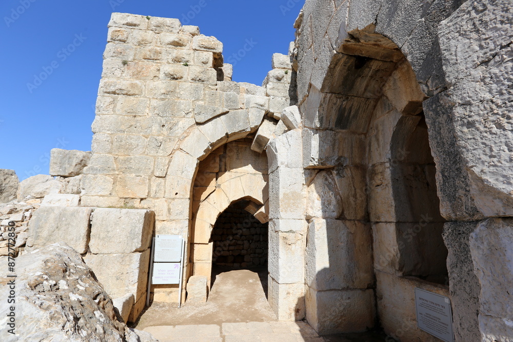 Nimrod Israel 02 02 2024. Nimrod Fortress is a medieval fortress located in the northern part of the Golan Heights in Israel. Nimrod Israel 02 02 2024. Nimrod Fortress is a medieval fortress located in the northern part of the Golan Heights in Israel.
