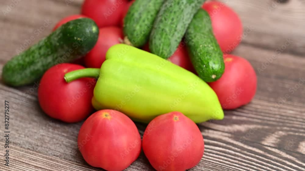 tomatoes, cucumbers, peppers spin tomatoes, cucumbers, peppers spin