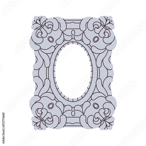 Vintage painting frame. Baguette framework, decorative border in baroque clas...