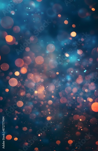 Festive Bokeh Lights Background with Warm Tones