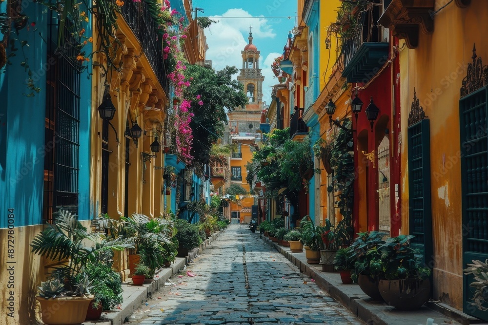 Fototapeta premium Discovering the hidden gems and cultural hotspots of a bustling city.
