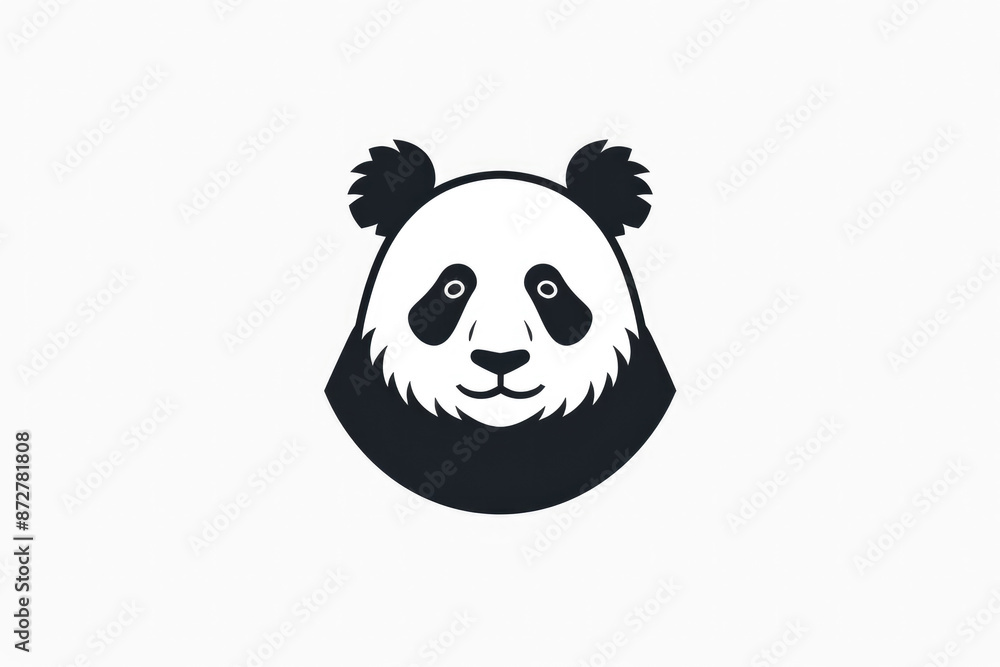Obraz premium White background illustration of pandas