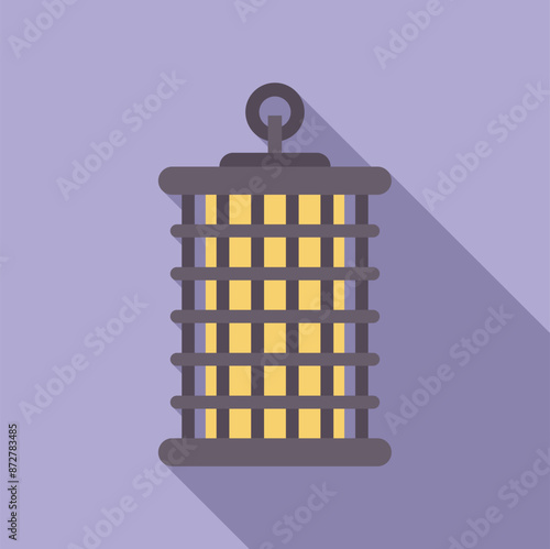 Hanging lantern is casting a warm glow, illuminating the surrounding darkness and creating a cozy atmosphere