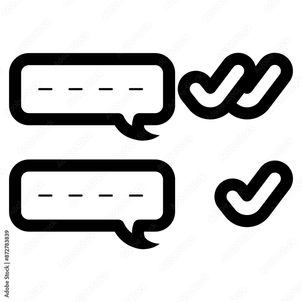 Fototapeta premium chat message delivered icon