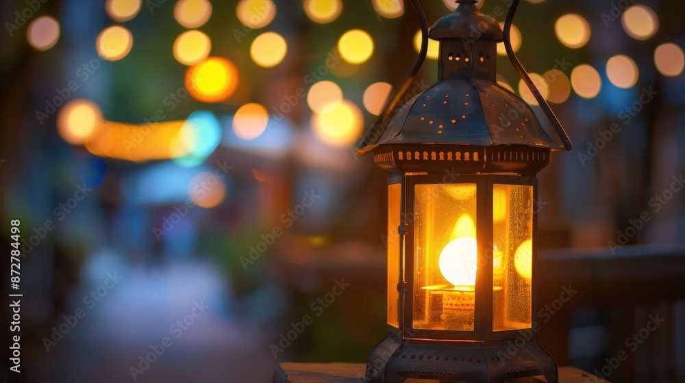 Antique lantern with blurred background Antique lantern with blurred background