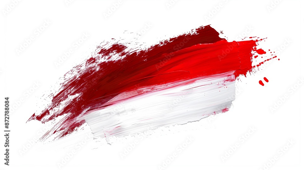 abstract poland flag in paint brush stroke, isolated on white background. poland country flag abstract poland flag in paint brush stroke, isolated on white background. poland country flag
