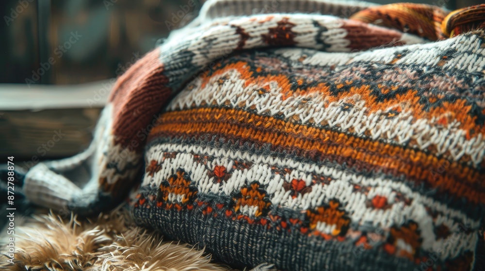 Winter sweater with pattern in bag Winter sweater with pattern in bag