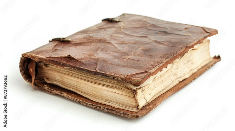 Old notebook isolated on white background with clipping path Old notebook isolated on white background with clipping path
