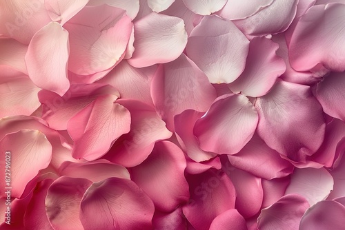 Fototapeta Naklejka Na Ścianę i Meble -  Pétales de rose roses en gros plan avec dégradé doux