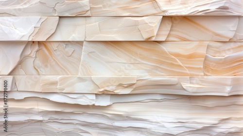 Wallpaper Mural A wall made of stone with a white and tan color scheme Torontodigital.ca