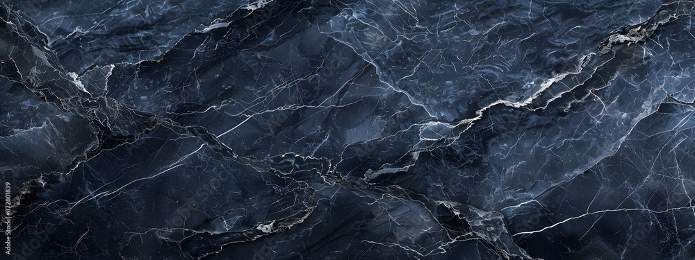 Dark Navy Blue Marble Texture with Veins Dark Navy Blue Marble Texture with Veins