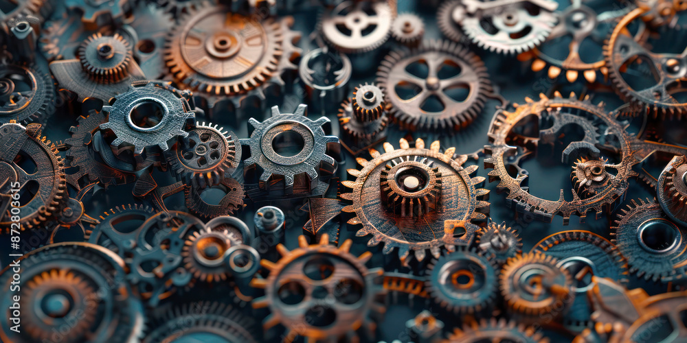 A close-up of interlocking gears and cogs, symbolizing teamwork, industry, and mechanical engineering.
A close-up of interlocking gears and cogs, symbolizing teamwork, industry, and mechanical engineering.