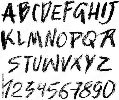 Hand Drawn Grunge Chalk Textured Font