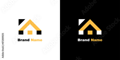 Abstract minimal real estate house logo design c in vector. Real estate construction business logo.