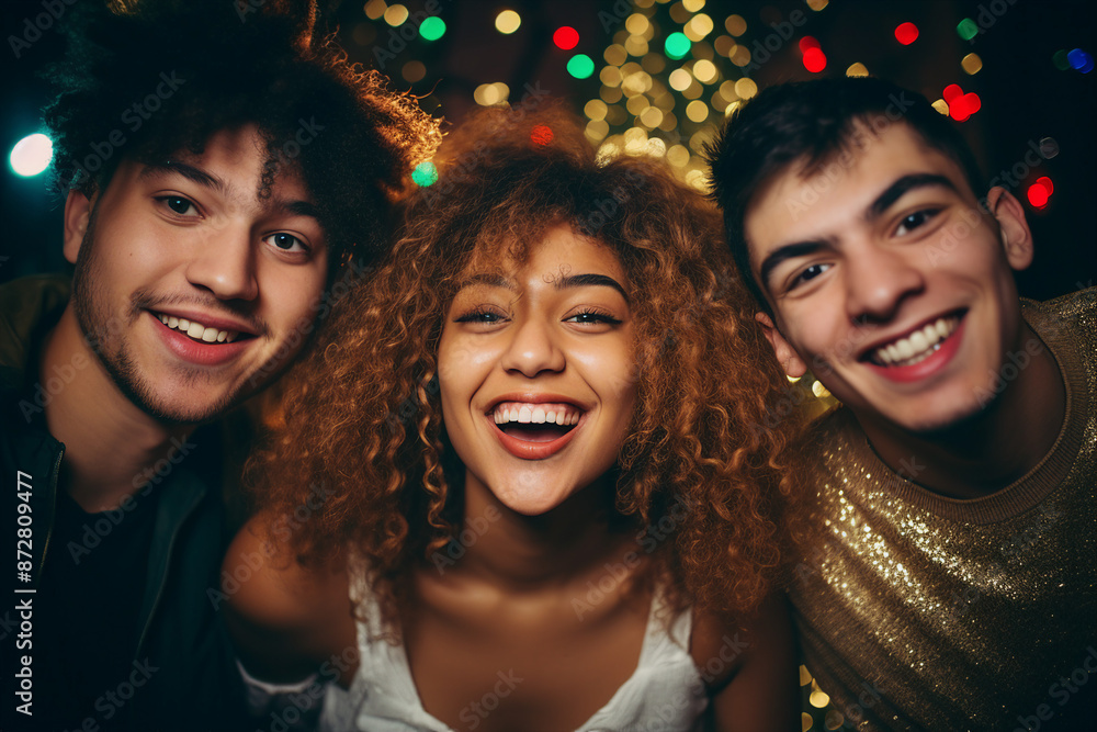 Generative AI picture of excited party people dancing chilling toasting having fun hanging out night Generative AI picture of excited party people dancing chilling toasting having fun hanging out night