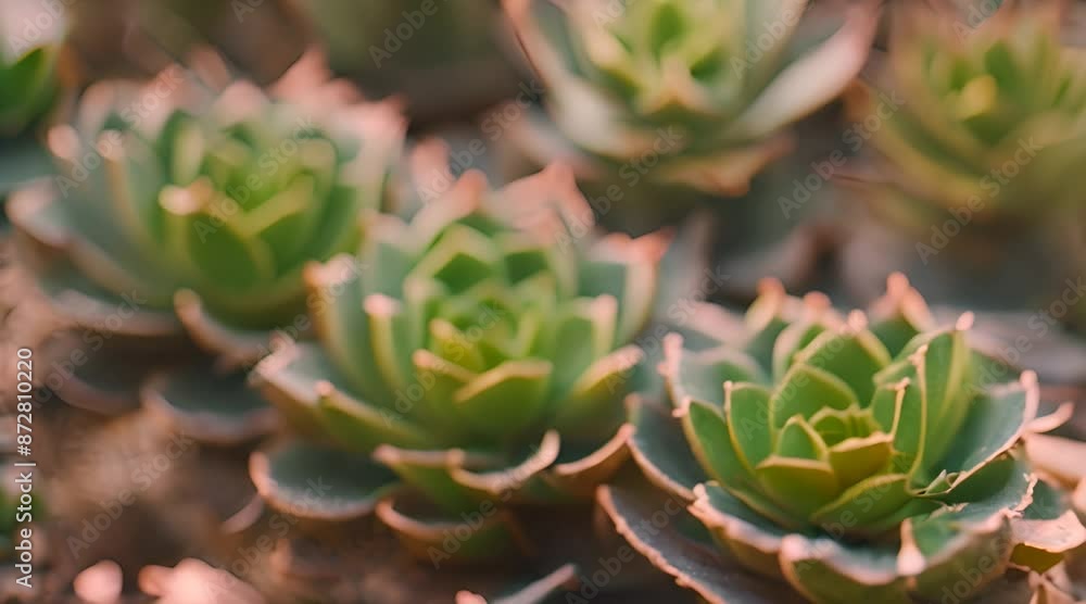 Succulent macro with arid backdrop Succulent macro with arid backdrop