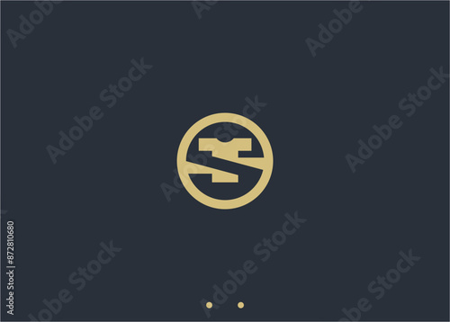 letter s with t-shirt logo design vector silhouette illustration