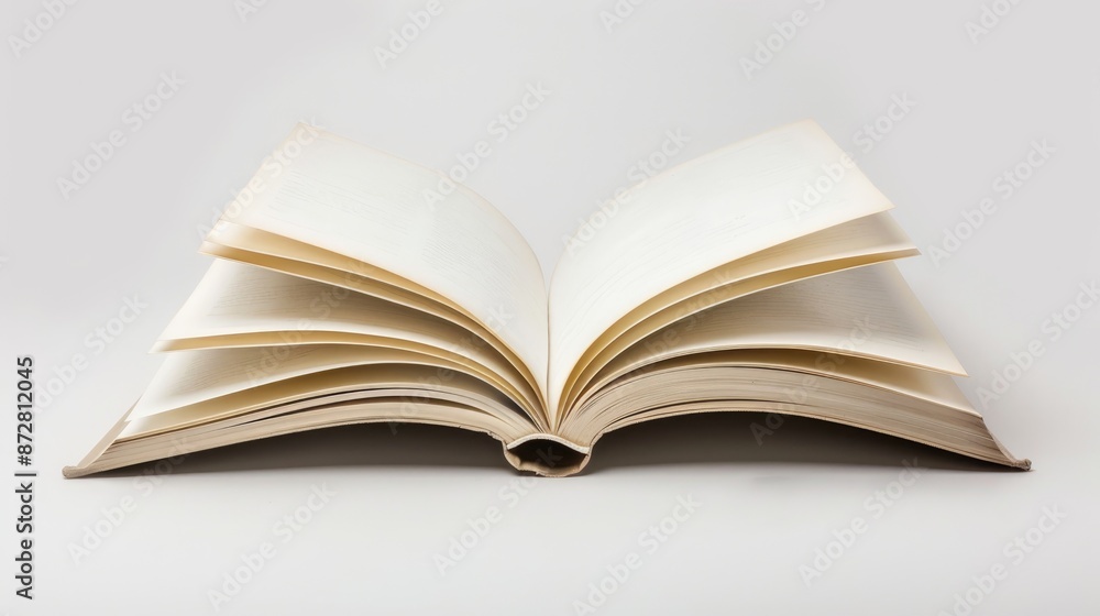 Blank book on white backdrop Blank book on white backdrop