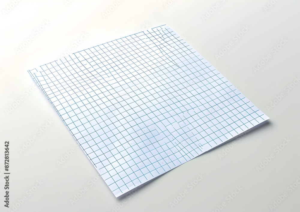 Blank White Graph Paper Sheet Icon Illustration Blank White Graph Paper Sheet Icon Illustration