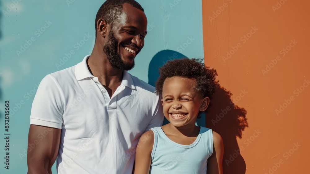 Joyful moment between Father and Son Joyful moment between Father and Son