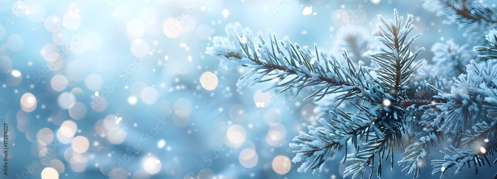 Frosted Pine Branches Winter Wonderland Frosted Pine Branches Winter Wonderland
