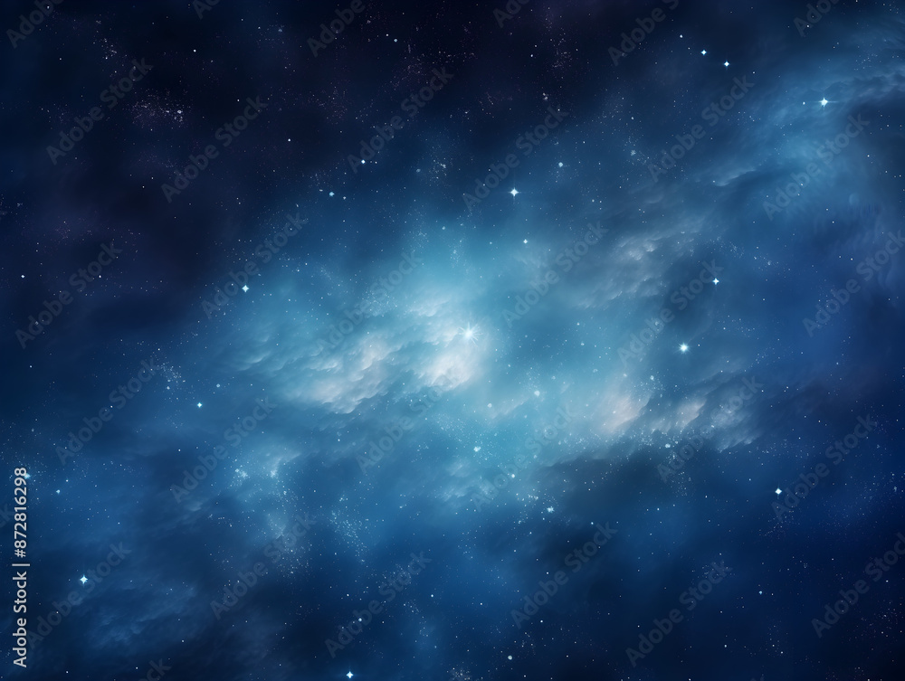 Abstract blue starfield with cosmic energy, deep space mystery and cosmetic stardust Abstract blue starfield with cosmic energy, deep space mystery and cosmetic stardust
