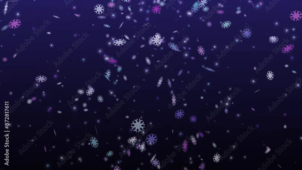 crystal snow Christmas colorful particle background crystal snow Christmas colorful particle background