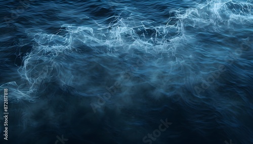 Abstract Blue Water Texture with Smoke and Fog © MD