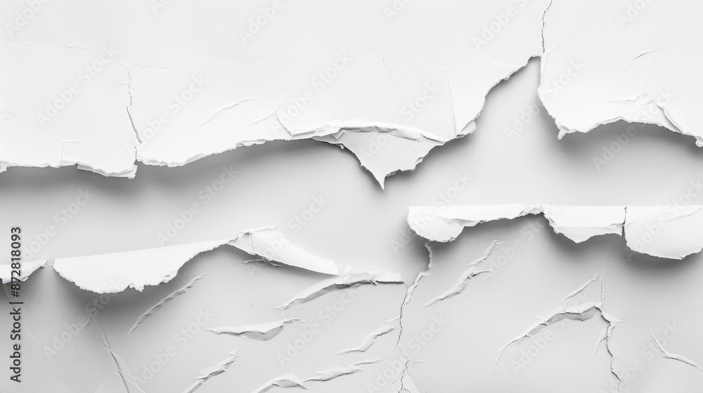 Torn paper texture on white background Torn paper texture on white background