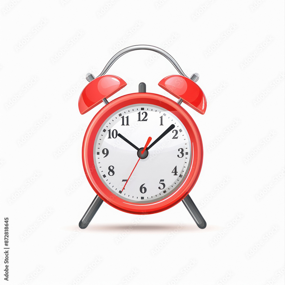 clock alarm on white background clock alarm on white background