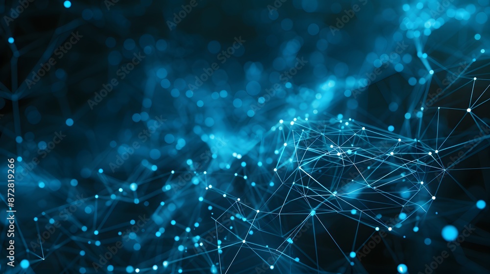 Abstract Blue Digital Network Background Abstract Blue Digital Network Background