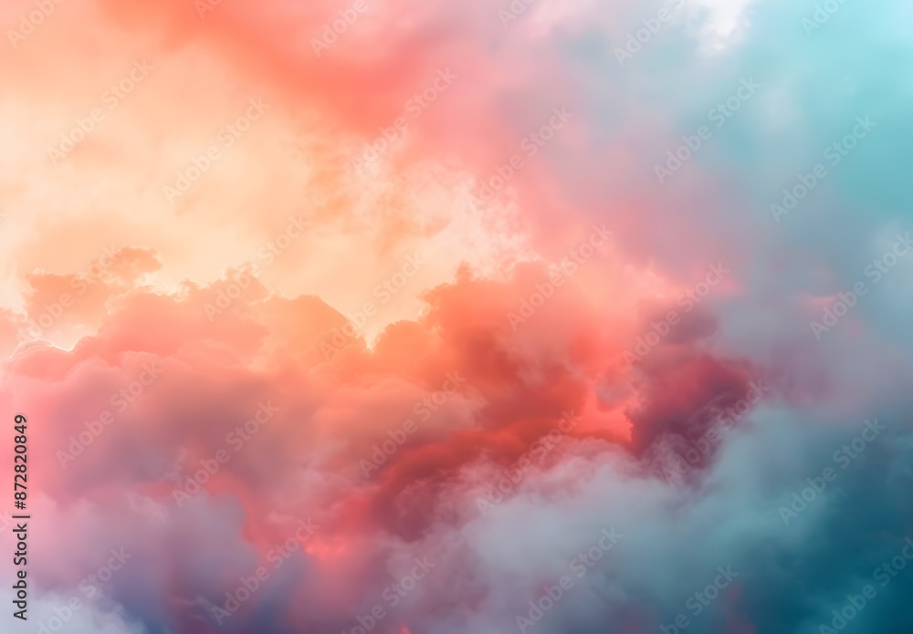 Dreamy Pastel Sky With Blurred Clouds Dreamy Pastel Sky With Blurred Clouds