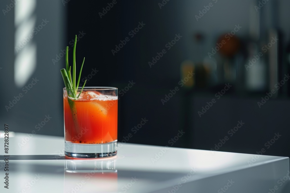 Jar of zanahoria juice with a black background and a horn of plenty on top Jar of zanahoria juice with a black background and a horn of plenty on top