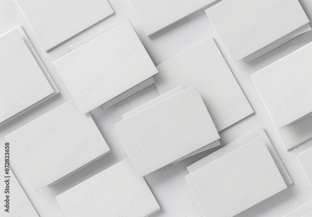 Mock-up for branding identity of blank business cards on gray background. 3D rendering. Mock-up for branding identity of blank business cards on gray background. 3D rendering.