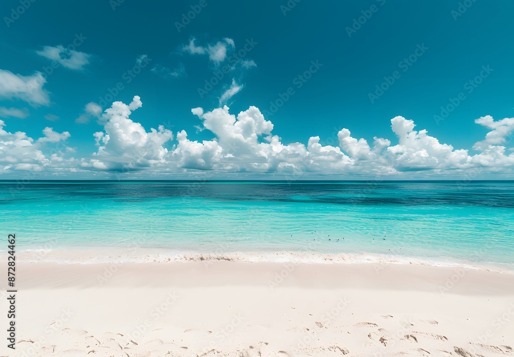Obraz premium Tropical Beach Paradise: White Sand & Turquoise Water