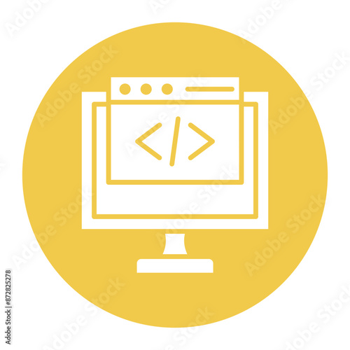 Front End Development vector icon. Can be used for No Code iconset.