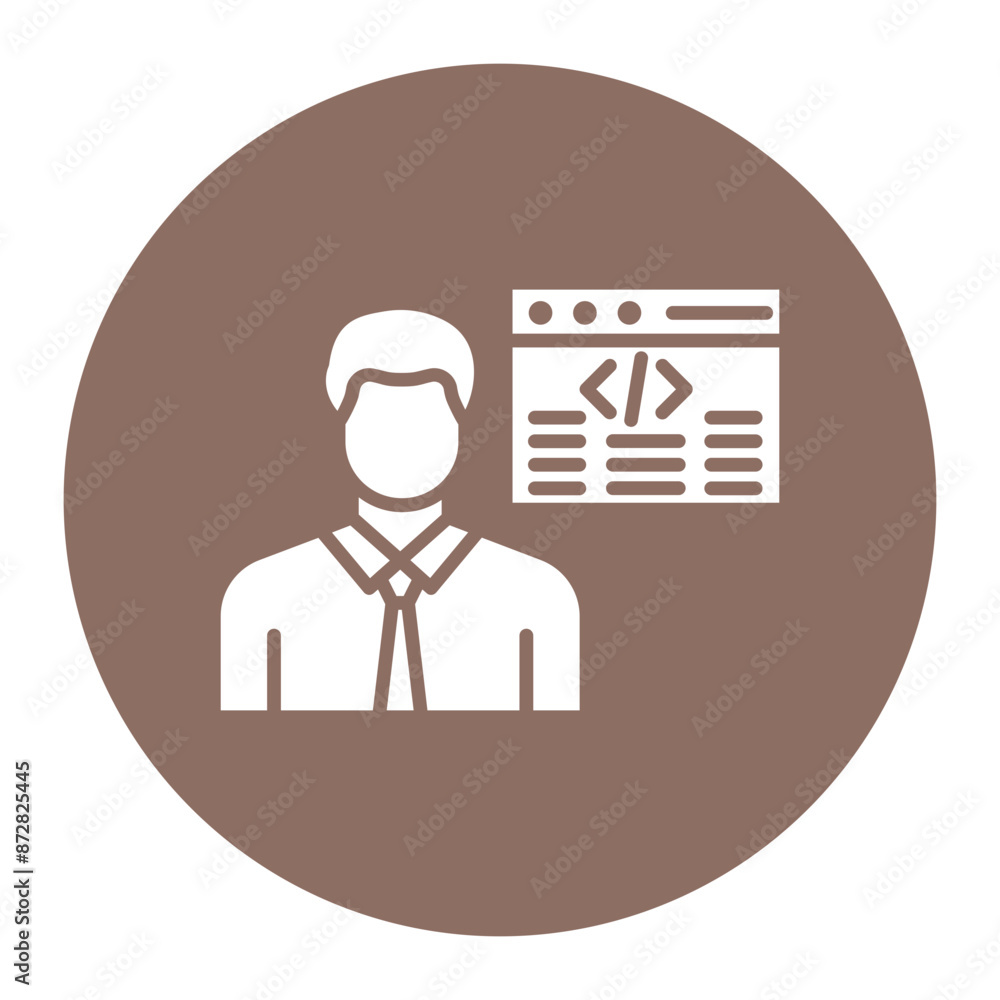 Citizen Developer Male vector icon. Can be used for No Code iconset. Citizen Developer Male vector icon. Can be used for No Code iconset.