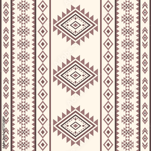 Ancient echoes Aztec geometric seamless patterns southwest Navajo Native American tribal ethnic colorful for textile printing