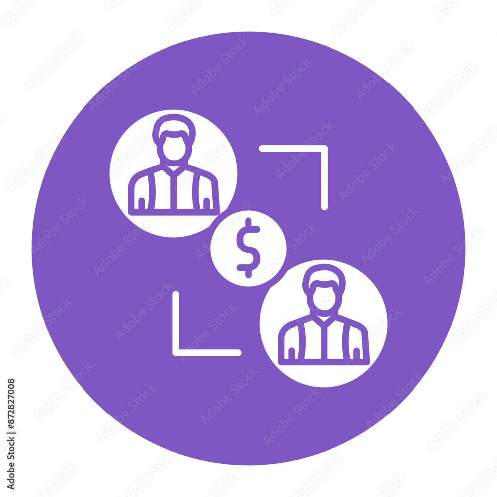 Peer to Peer Lending vector icon. Can be used for Home Based Business iconset. Peer to Peer Lending vector icon. Can be used for Home Based Business iconset.