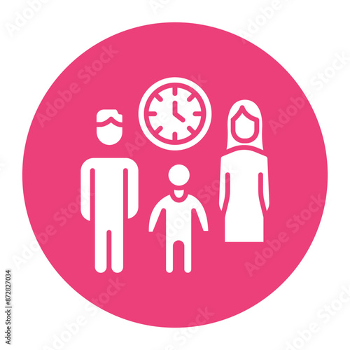 Family Time vector icon. Can be used for Home Based Business iconset.