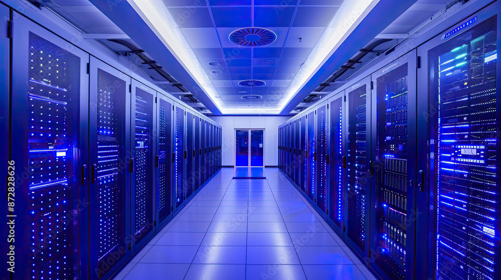Data Center: Secure Facility for Server Management, Network Infrastructure, Cloud Computing Hub, Information Technology Backbone, Efficient Data Storage, High-Speed Connectivity, Digital Security Meas Data Center: Secure Facility for Server Management, Network Infrastructure, Cloud Computing Hub, Information Technology Backbone, Efficient Data Storage, High-Speed Connectivity, Digital Security Meas