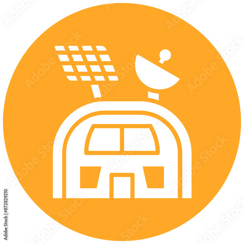 Space Station vector icon. Can be used for Science Fiction iconset.