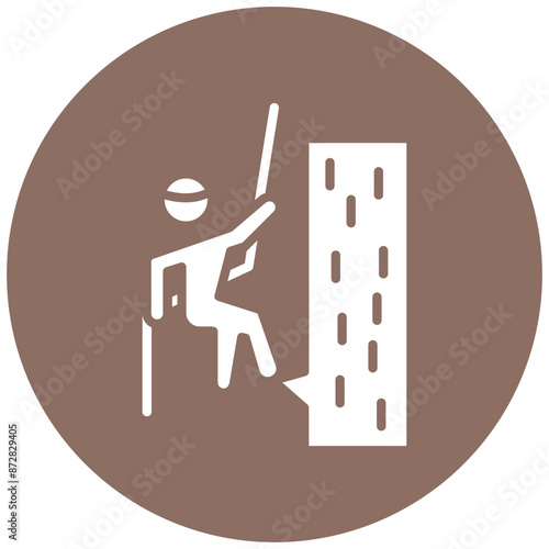 Rappelling Gear vector icon. Can be used for Outdoor Fun iconset.