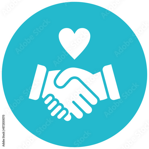 Respect vector icon. Can be used for Leadership iconset.