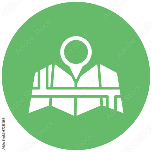 On The Map vector icon. Can be used for Contact Us iconset.